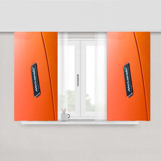 Mclaren 650S Spider Badge Peach Skin Window Curtains