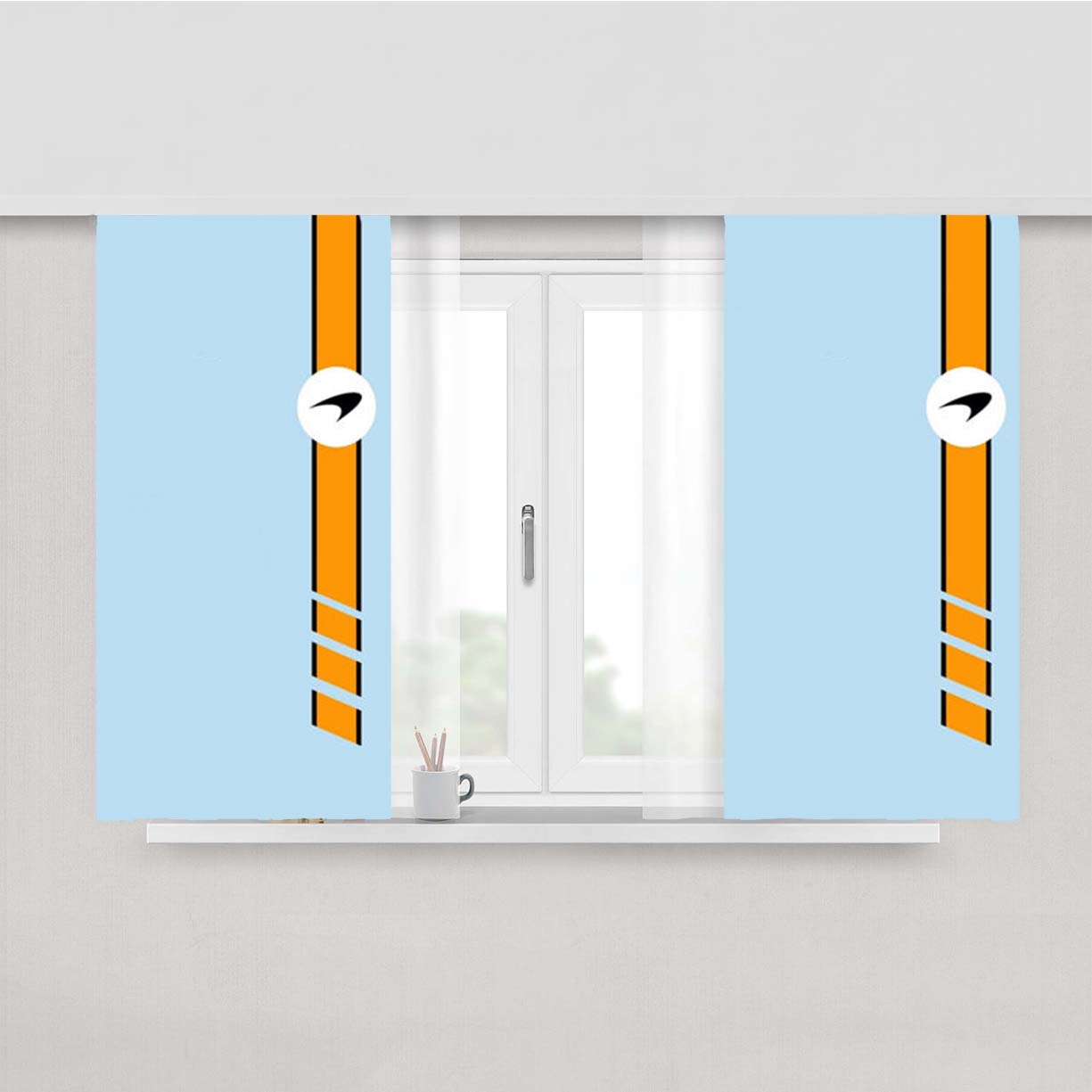 Mclaren Monaco Livery Peach Skin Window Curtains