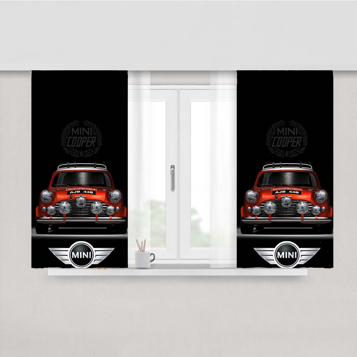 Mini Cooper 2 Peach Skin Window Curtains