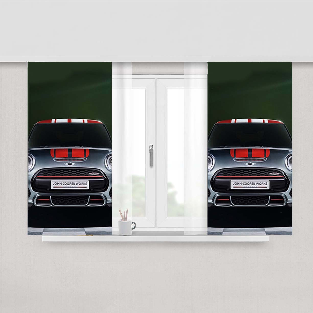 Mini Cooper John Cooper Works Plat Peach Skin Window Curtains
