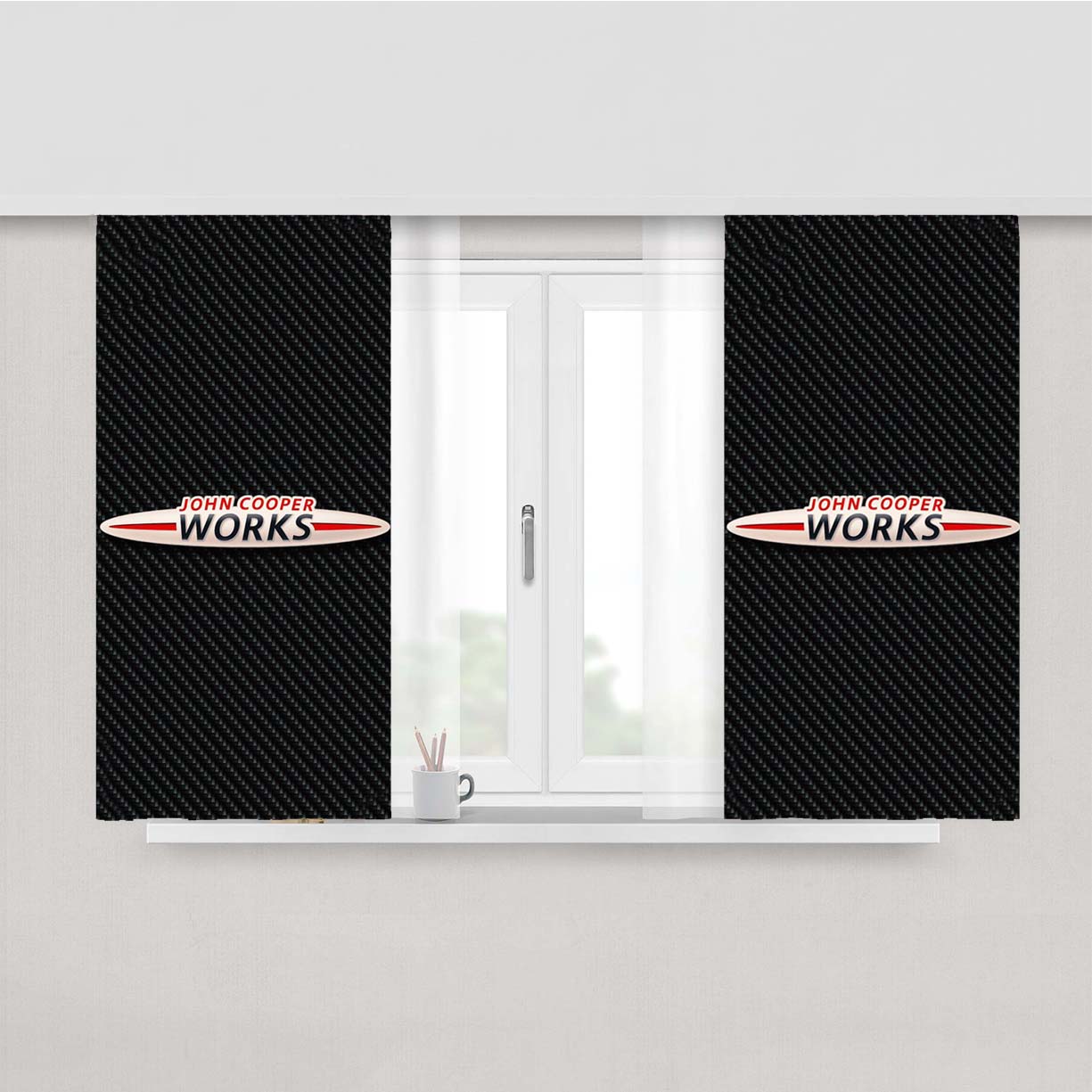 Mini Cooper John Works Peach Skin Window Curtains