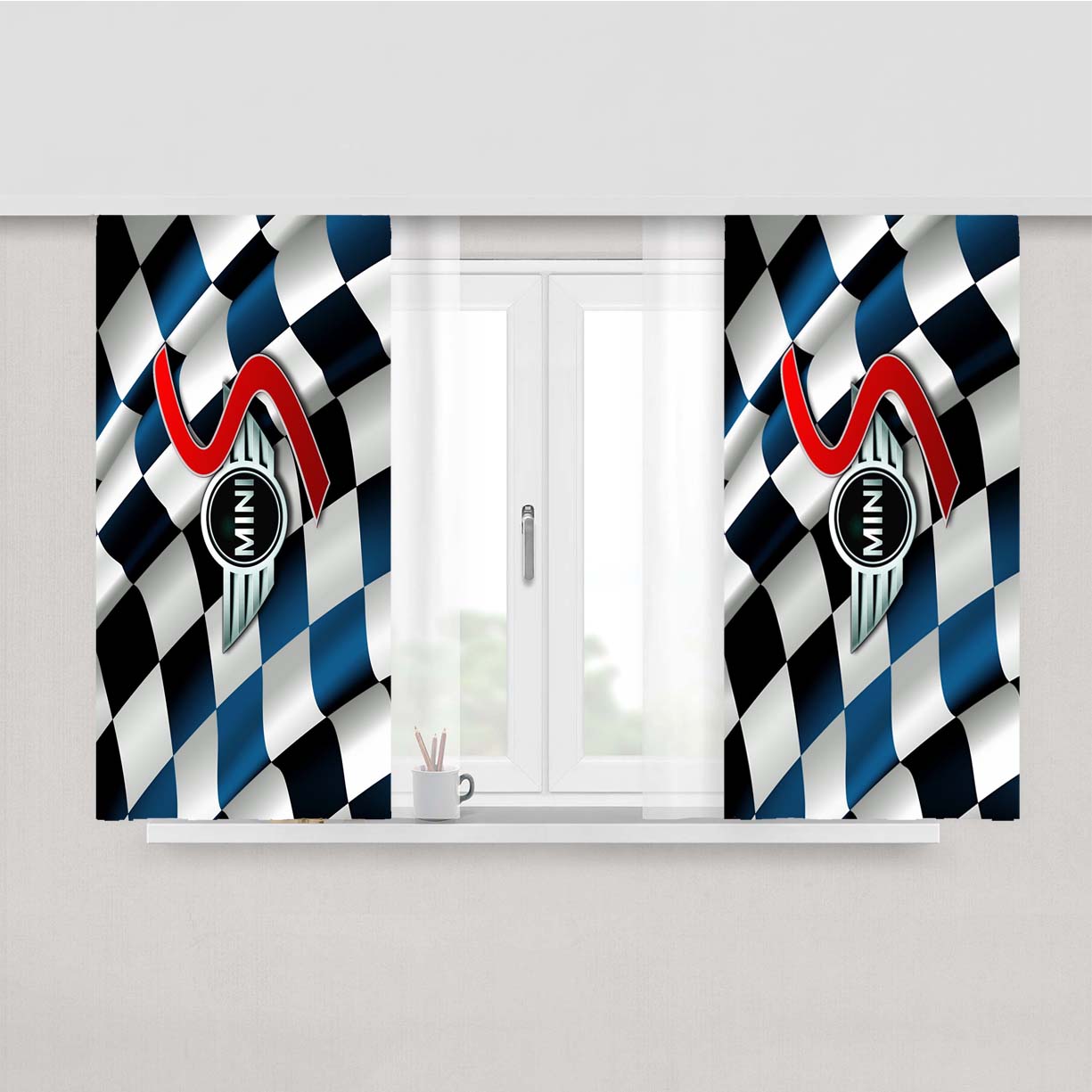 Mini Cooper S Peach Skin Window Curtains
