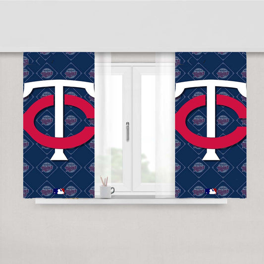 Minnesota Twins Mlb Peach Skin Window Curtains