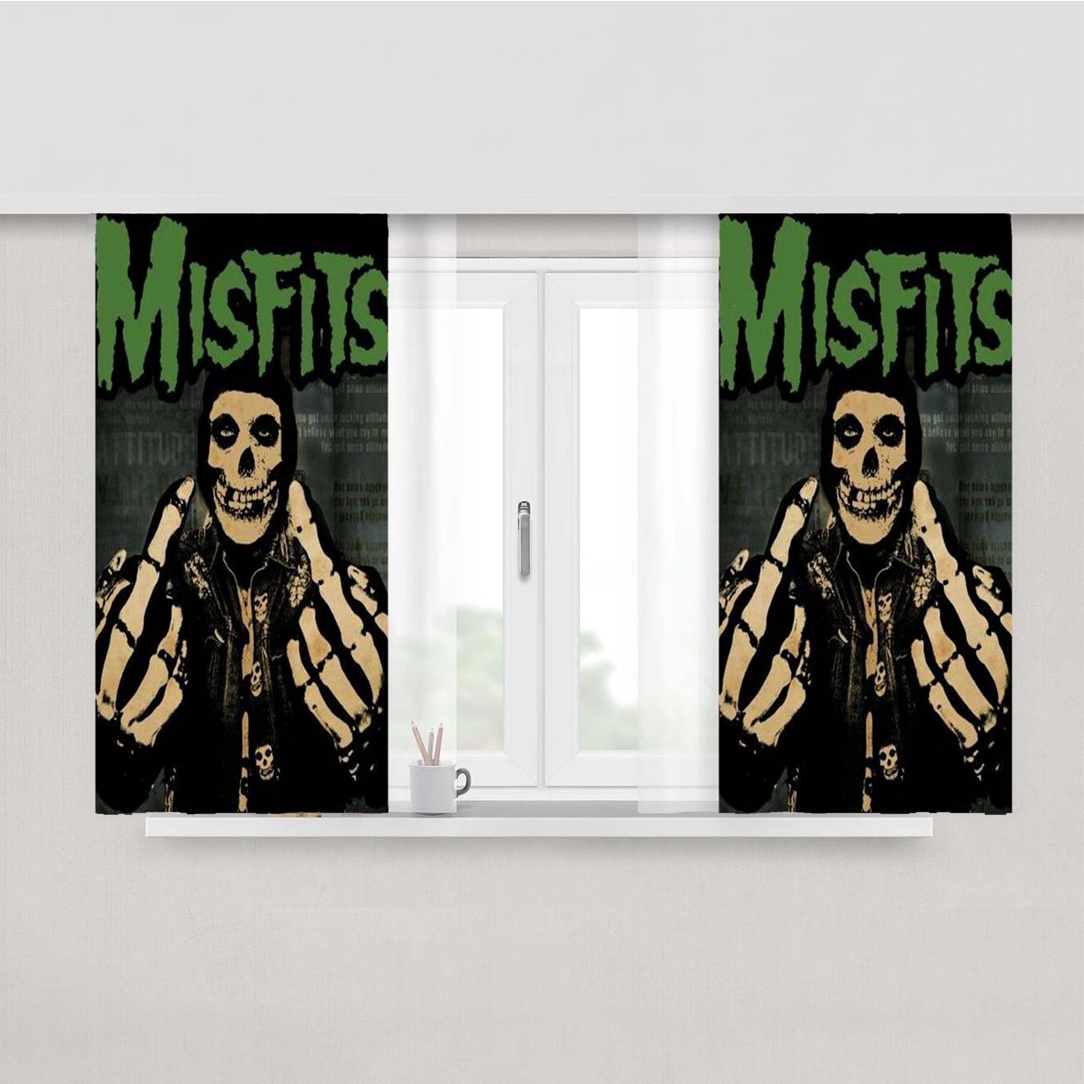 Misfits Peach Skin Window Curtains