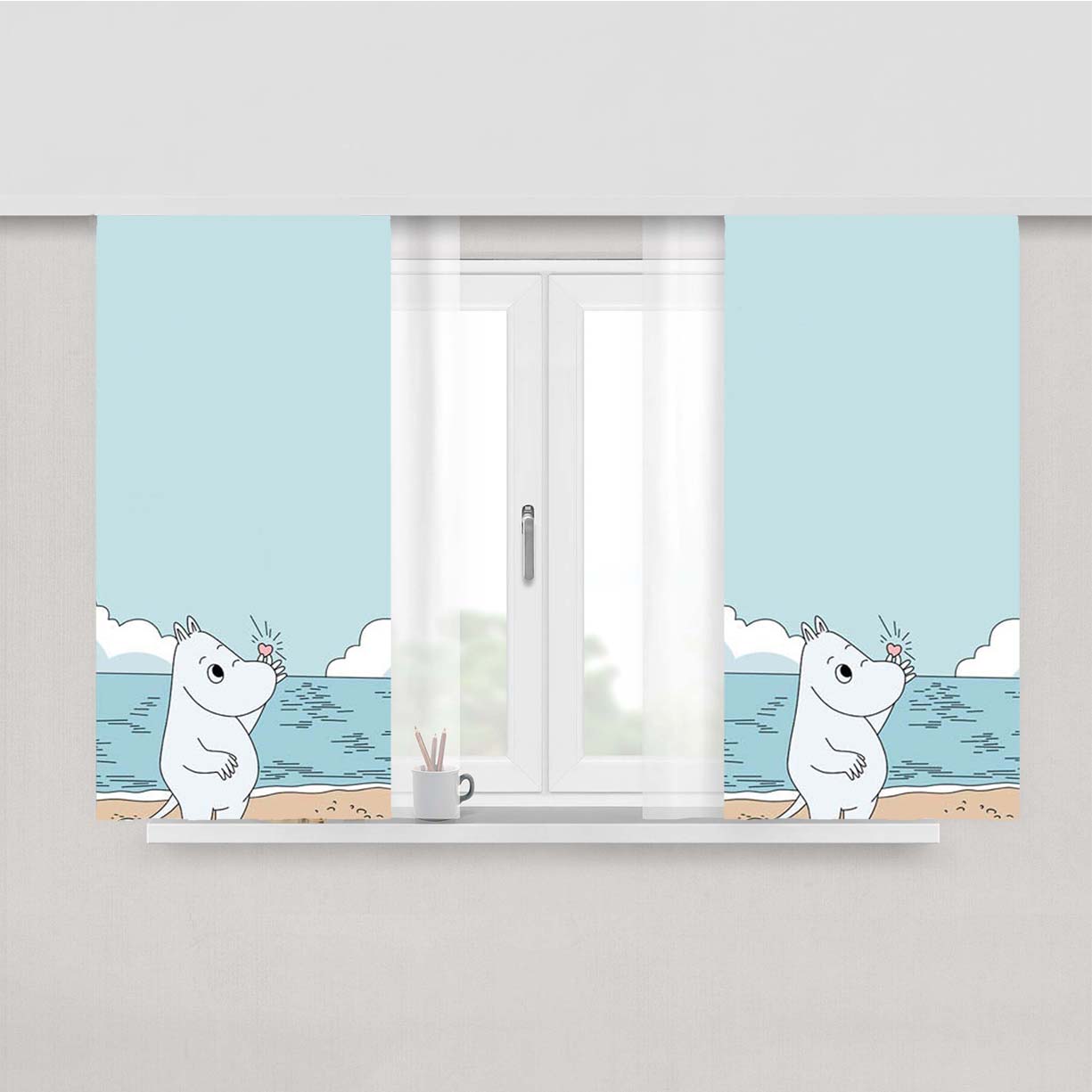Moomin Peach Skin Window Curtains