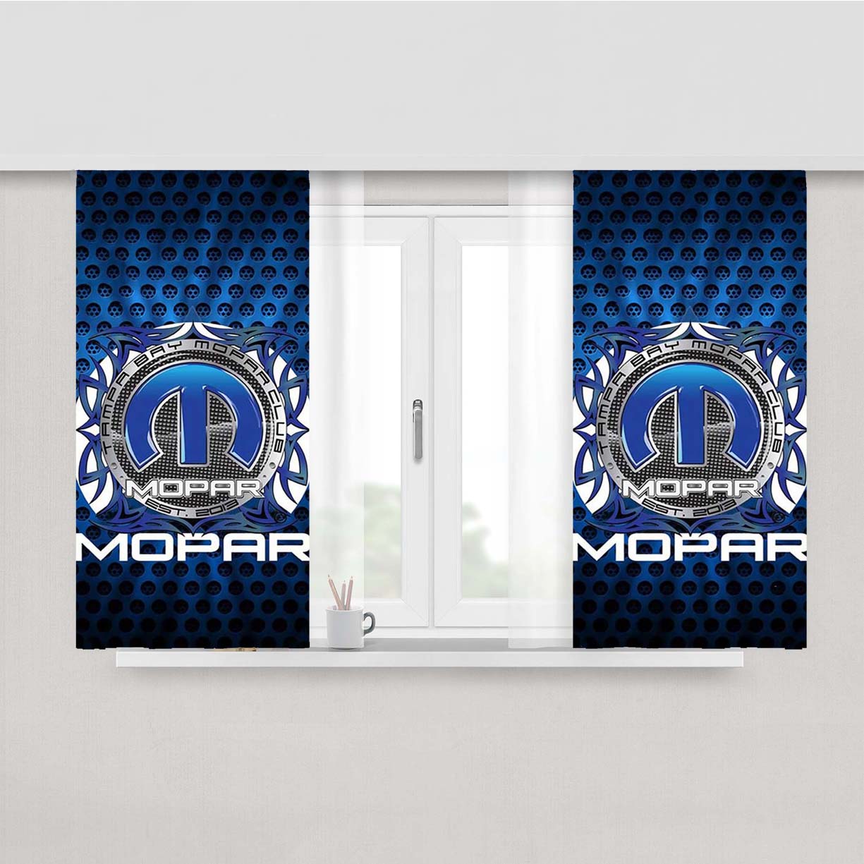 Mopar Peach Skin Window Curtains
