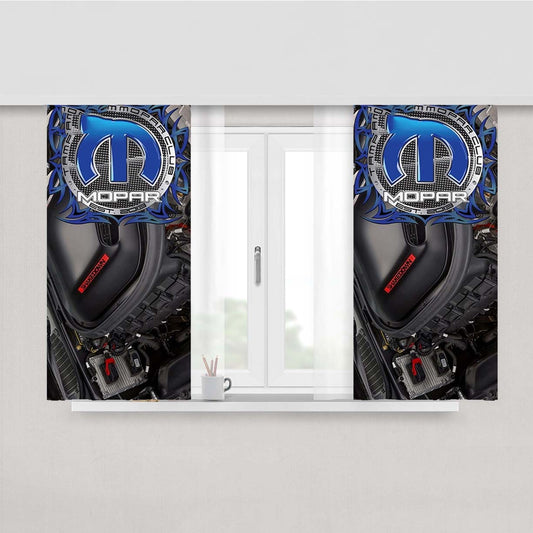 Mopar Crate Engine Peach Skin Window Curtains