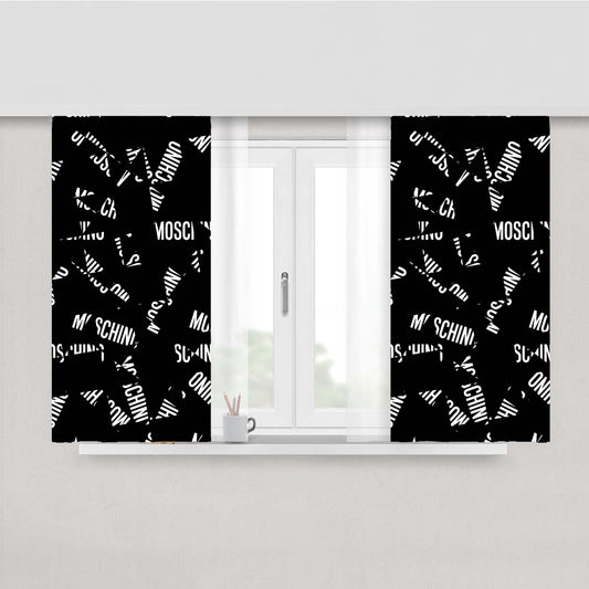 Moschino Cutting Pattern Peach Skin Window Curtains