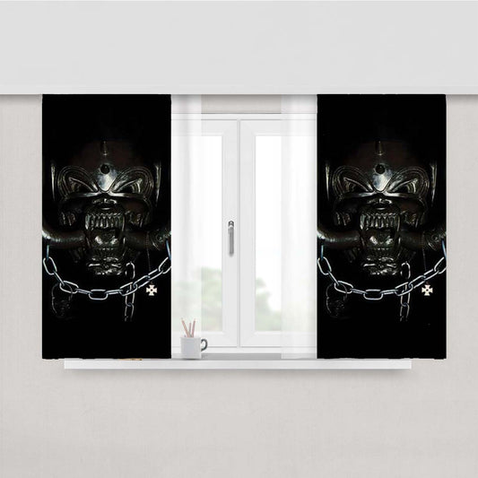 Motorhead Chain Demon Peach Skin Window Curtains