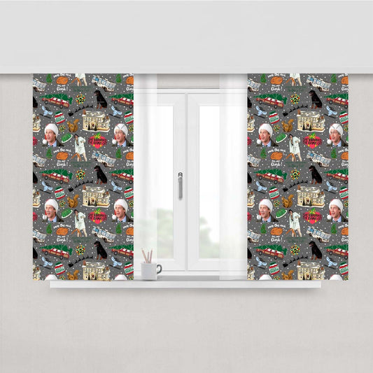 National Lampoons Christmas Peach Skin Window Curtains