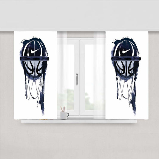 Nbl Nike Basketball Peach Skin Window Curtains