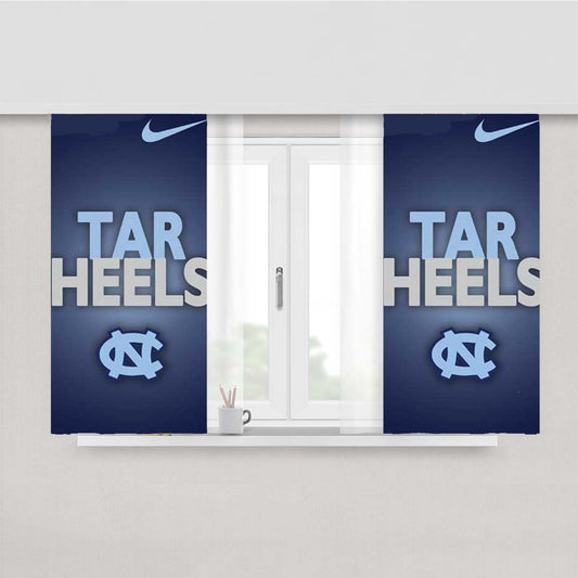 Nc Tar Heels Blues Peach Skin Window Curtains