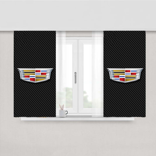 New Cadillac Logo Peach Skin Window Curtains