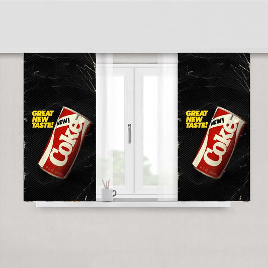 New Coke Coca Cola Taste Peach Skin Window Curtains