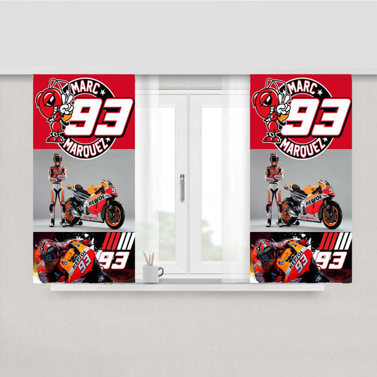 New Marc Marquez 93 Moto Gp Peach Skin Window Curtains