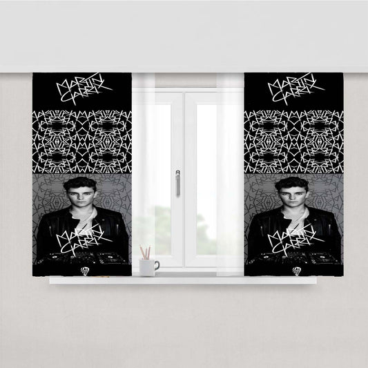 New Martin Garrixs Logo And Pattern Peach Skin Window Curtains
