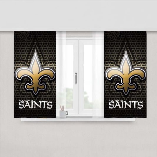 New Orleans Saints Nfl Peach Skin Window Curtains