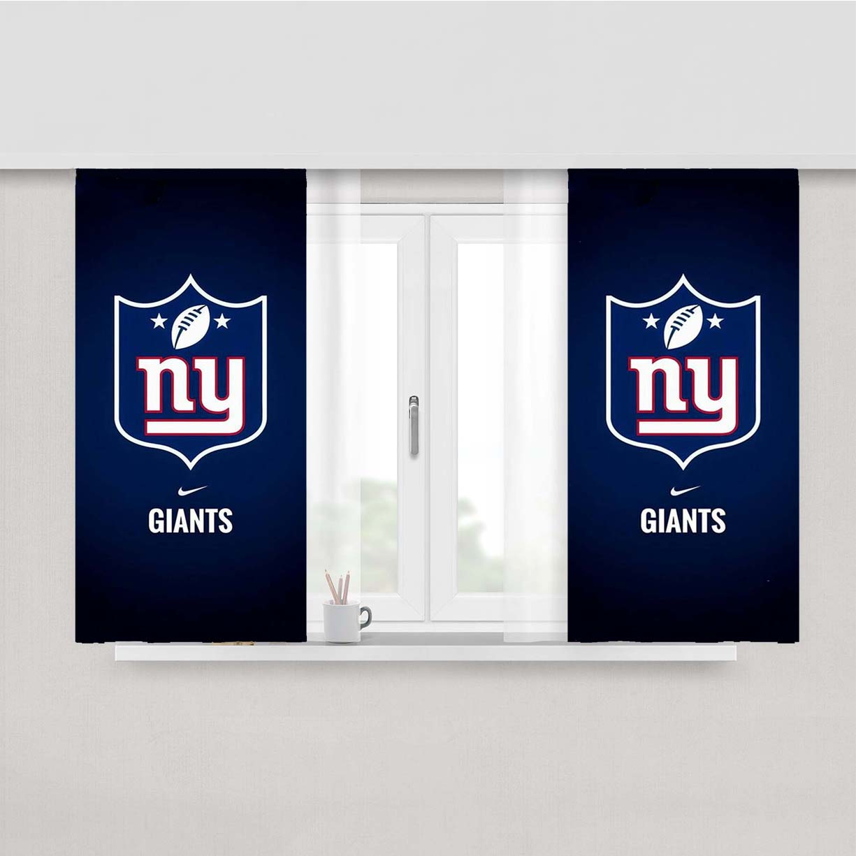New York Giants Nike Nfl Team Peach Skin Window Curtains