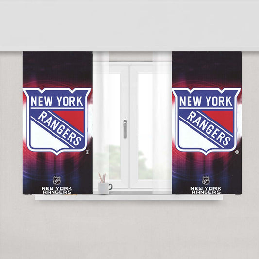 New York Rangers Nhl Sport Peach Skin Window Curtains