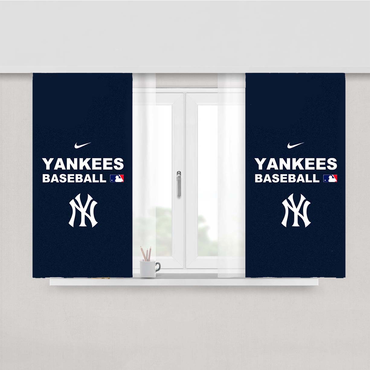 New York Yankees Nike Peach Skin Window Curtains