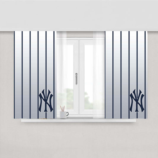 New York Yankees Pattern Peach Skin Window Curtains