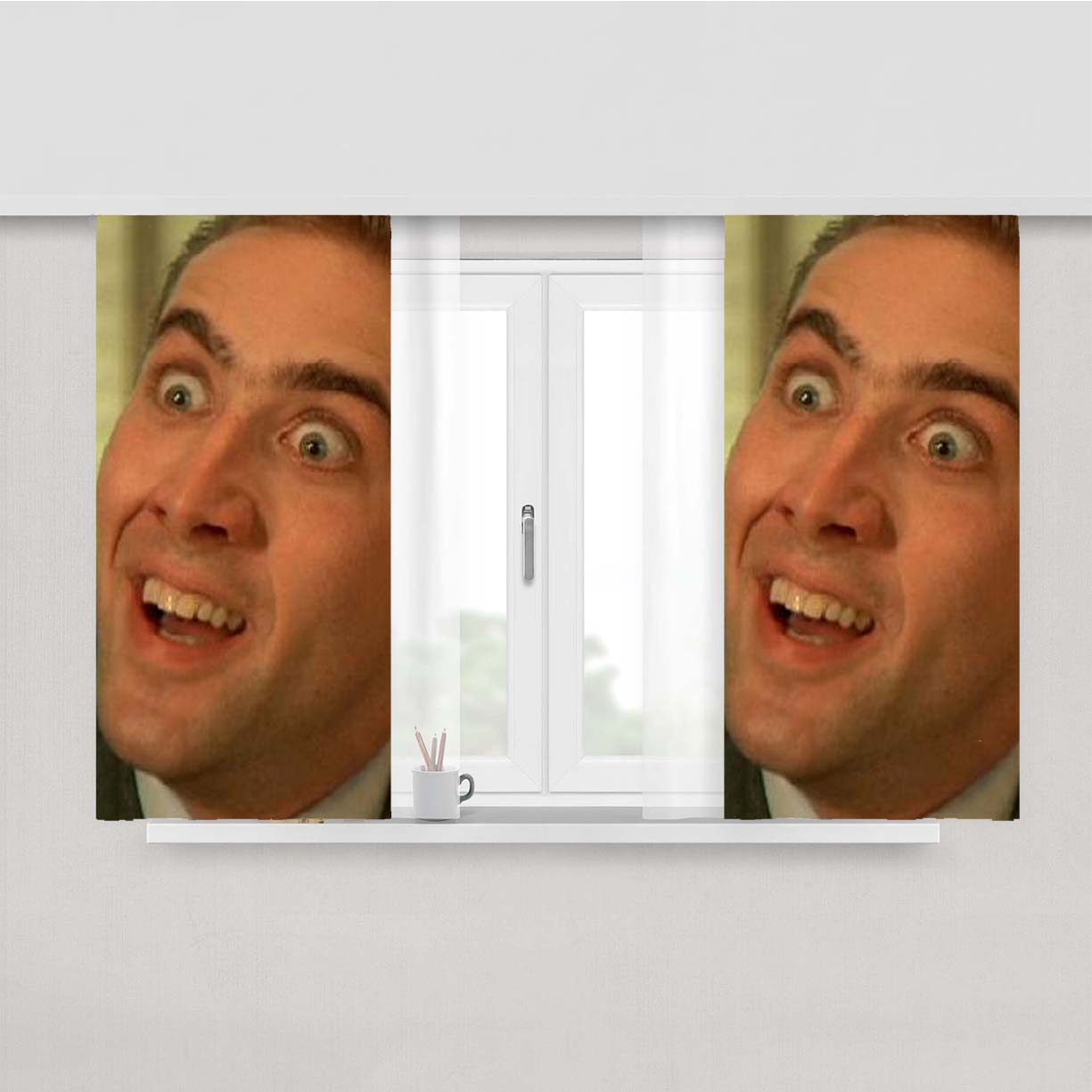 Nicolas Cage Peach Skin Window Curtains