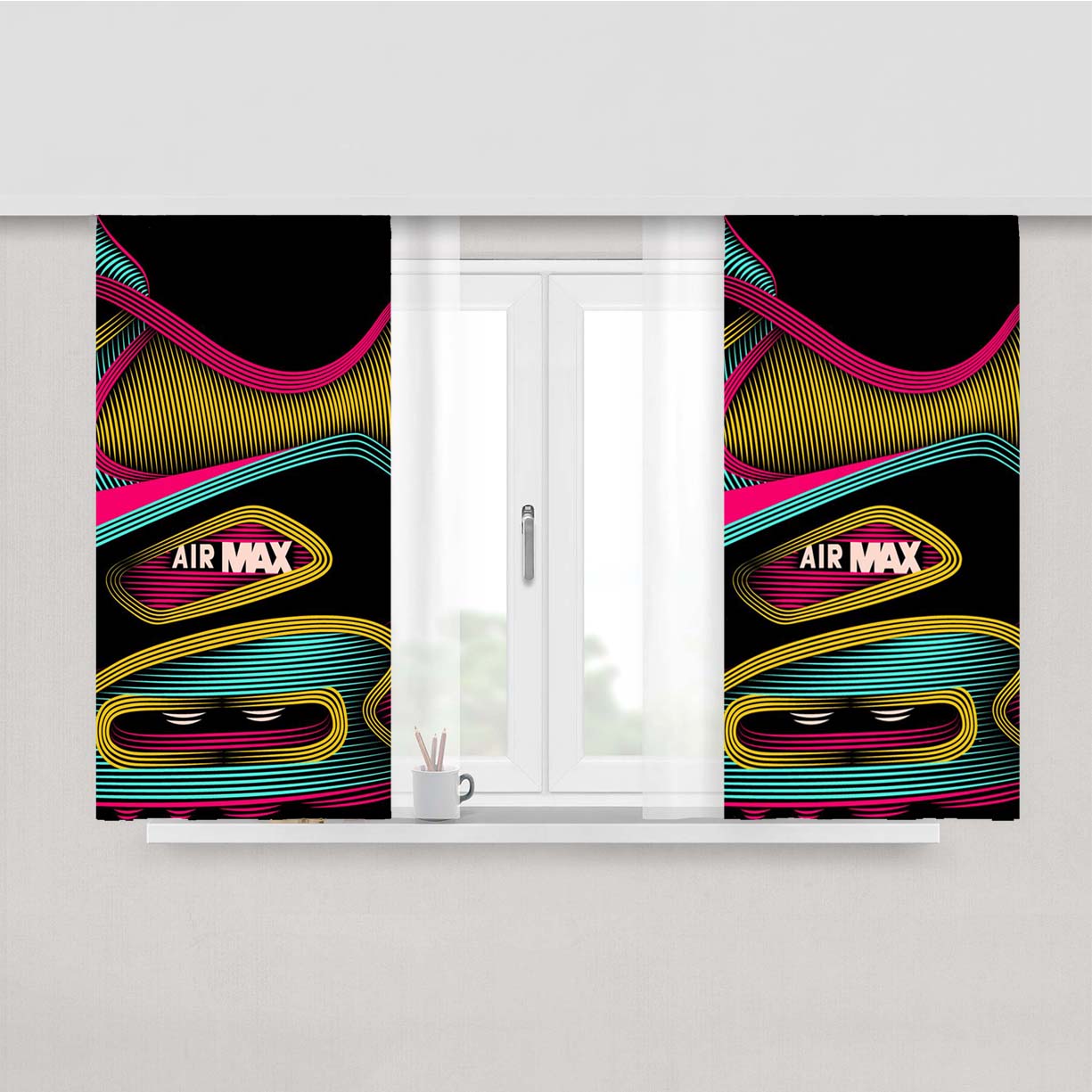 Nike Air Max Texture Peach Skin Window Curtains