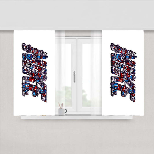 Nike Artisti Grafici Peach Skin Window Curtains