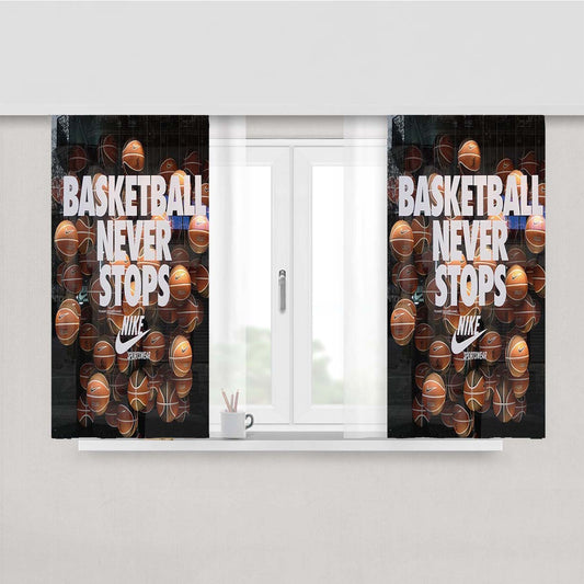Nike Basketball Peach Skin Window Curtains