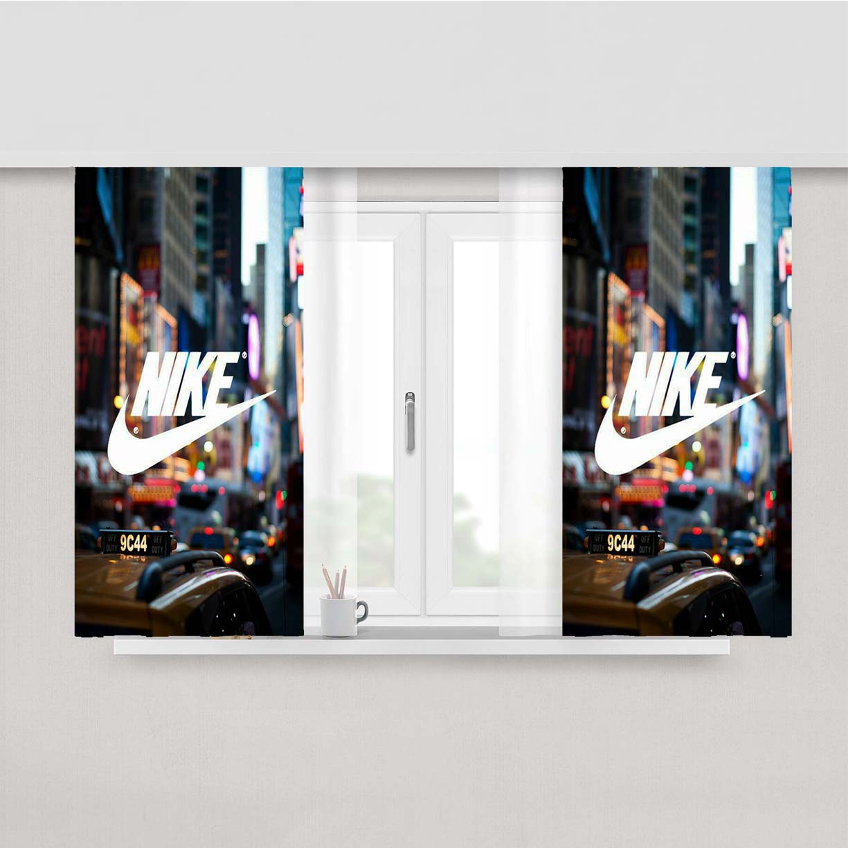 Nike City Afternoon Peach Skin Window Curtains