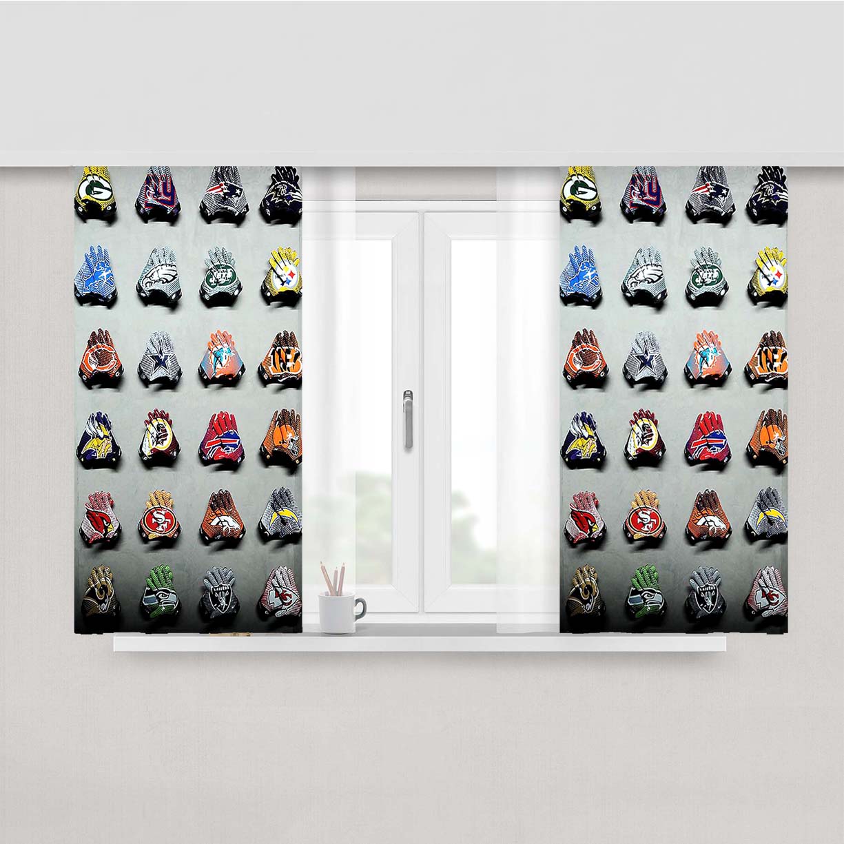 Nike Collab The Nfl Peach Skin Window Curtains