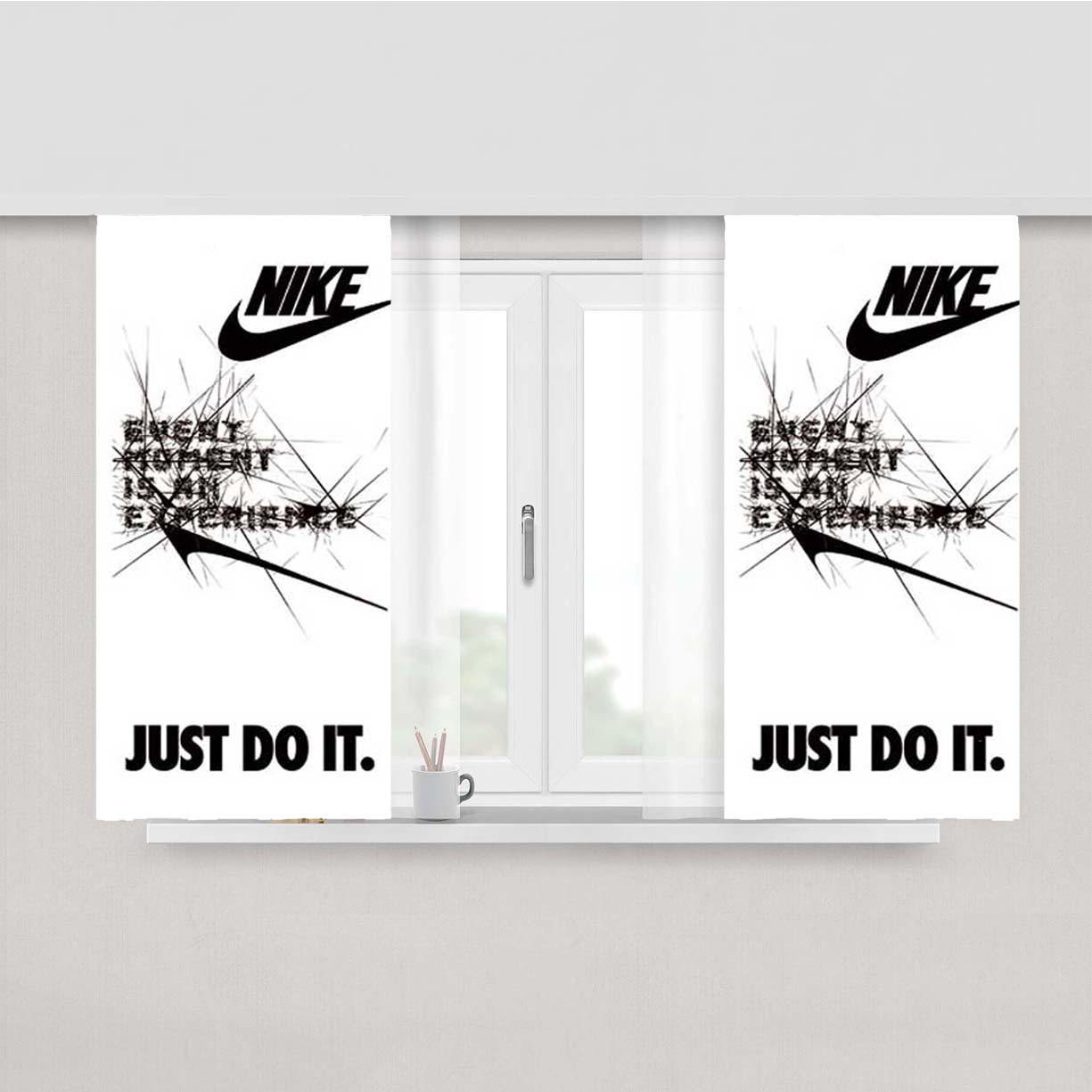 Nike Every Moment Is Reversed Peach Skin Window Curtains