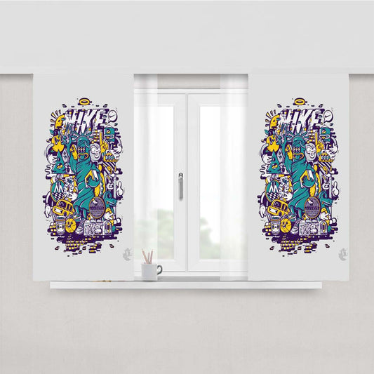 Nike Galaxy Peach Skin Window Curtains