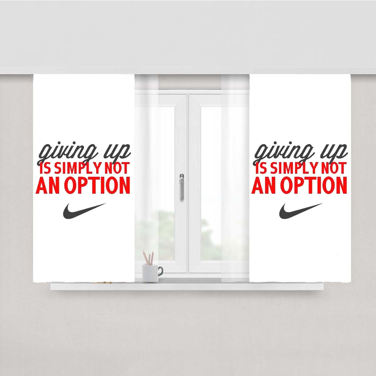 Nike Giving Up Is Simply Peach Skin Window Curtains