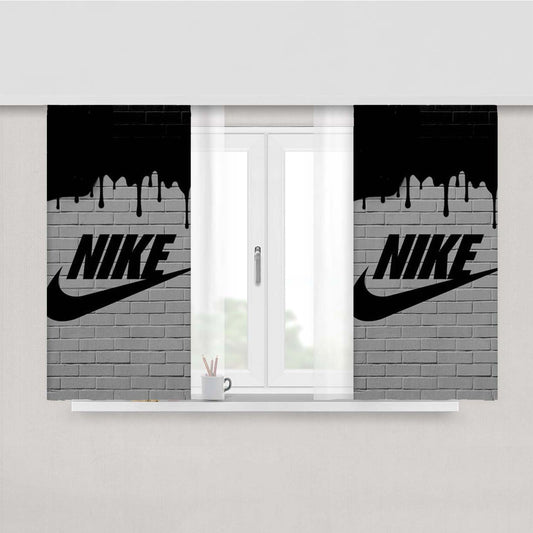 Nike In The Wall Peach Skin Window Curtains
