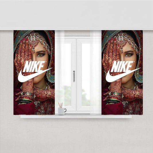 Nike India Peach Skin Window Curtains