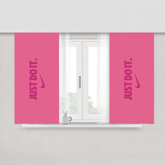 Nike Just Do It Pinks Peach Skin Window Curtains