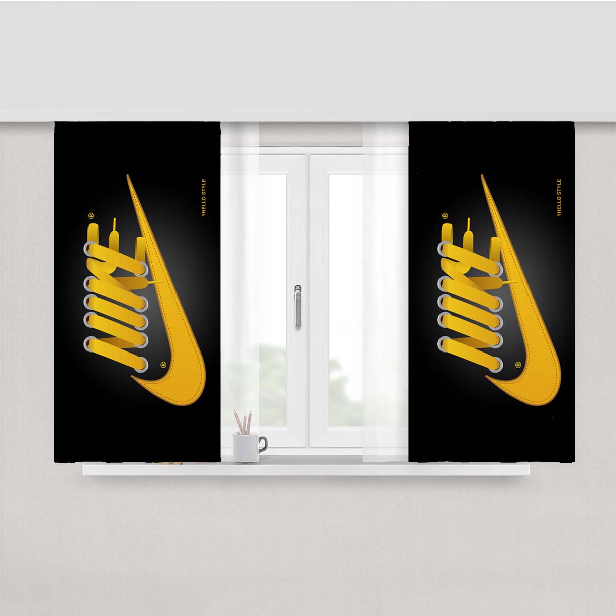 Nike Laces Hugo Silva Peach Skin Window Curtains