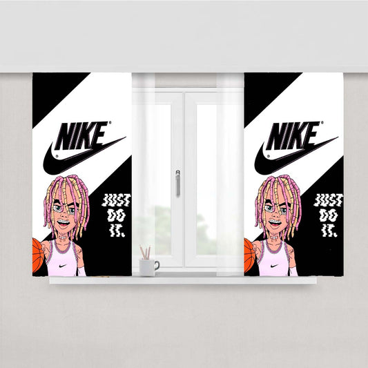 Nike Lil Pump Peach Skin Window Curtains