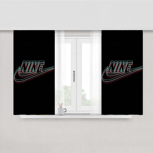 Nike Line Neon Peach Skin Window Curtains