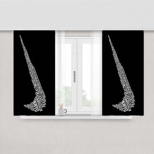 Nike Logo Peach Skin Window Curtains