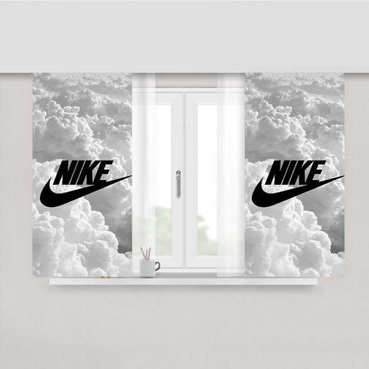 Nike Logo Cloud Peach Skin Window Curtains