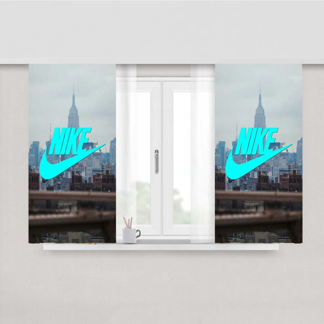 Nike London View Best Peach Skin Window Curtains