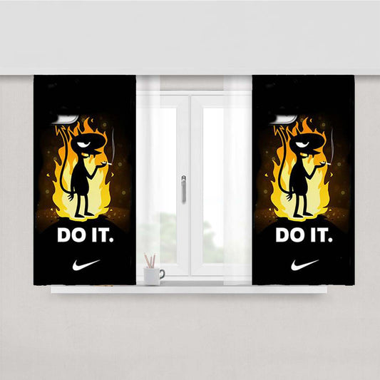 Nike Luci Just Do It Peach Skin Window Curtains
