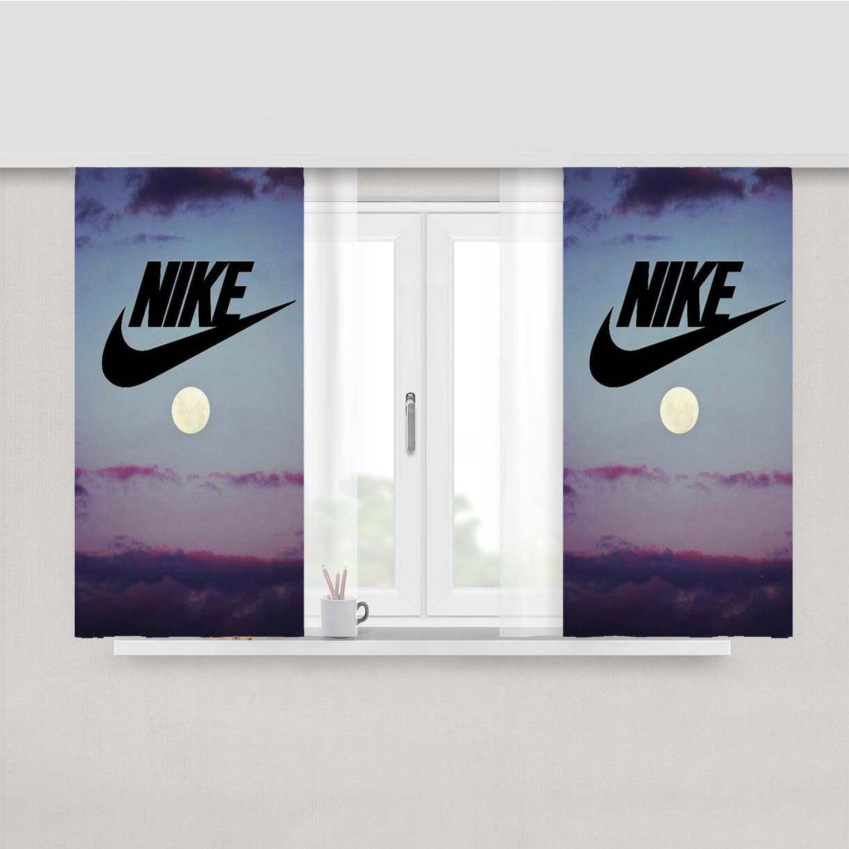 Nike Morning Day Peach Skin Window Curtains