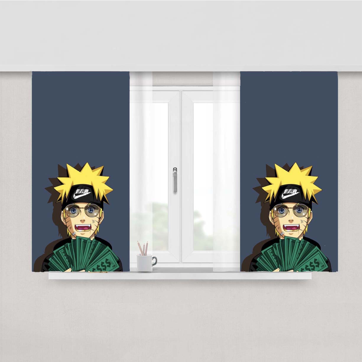 Nike Naruto Peach Skin Window Curtains