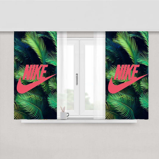 Nike Palm Pink Peach Skin Window Curtains