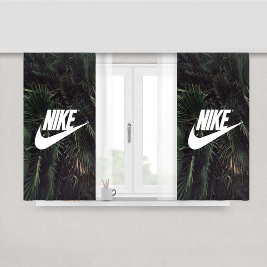 Nike Palm Skin Art Flores Peach Skin Window Curtains