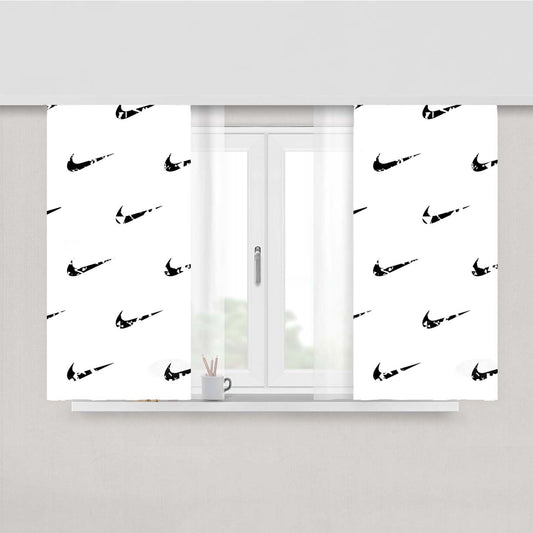 Nike Pattern Peach Skin Window Curtains