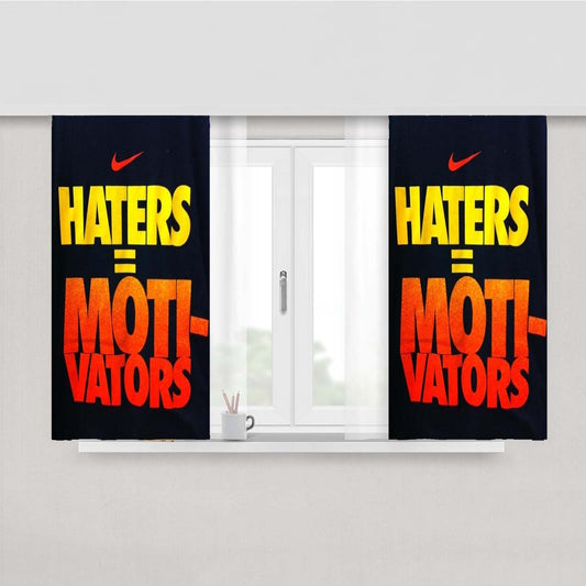 Nike Quotes Peach Skin Window Curtains